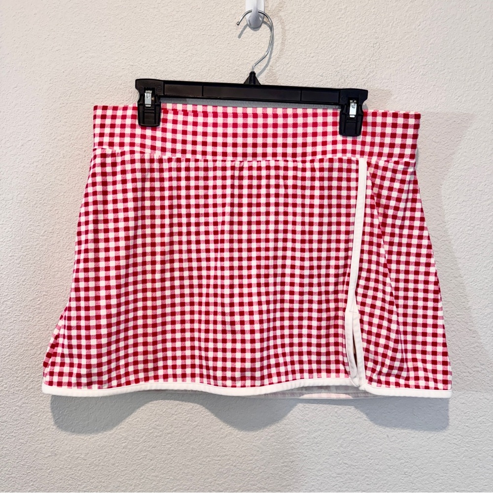 all in motion Red and White Gingham Skort - size L